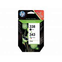 Encre HP 338/343 Noir+Couleur