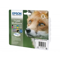 Epson T1285 Renard - Pack de 4 - noire, cyan, magenta, jaune - original - cartouche d'encre