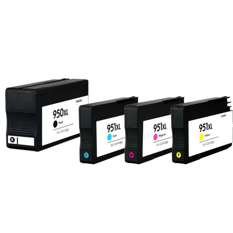 Pack de 4 cartouches d'encre compatibles pour HP Officejet Pro 8600 Plus  N911G