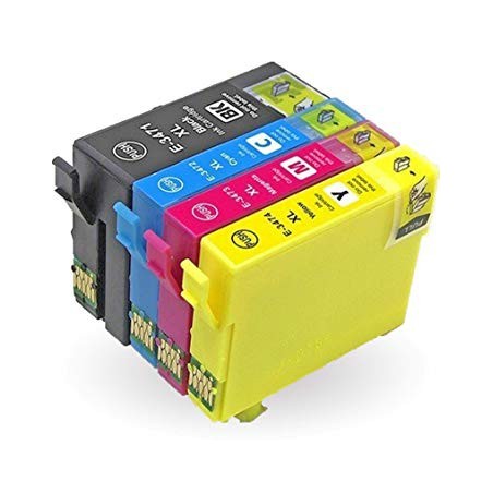 Cartouche d'encre équivalent à Epson Multipack 34XL Pack de 4 Noir, Jaune, Cyan, Magenta