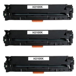 Toner équivalent à HP 131x Pack de 3 Noir