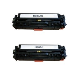 Toner équivalent à HP 312A Pack de 2 Noir