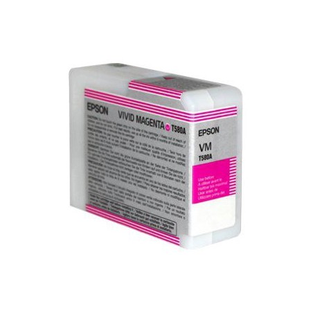 Epson T580A - magenta vif - originale - cartouche d'encre