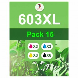 Pack de 15 Epson 603XL cartouches d'encre compatibles