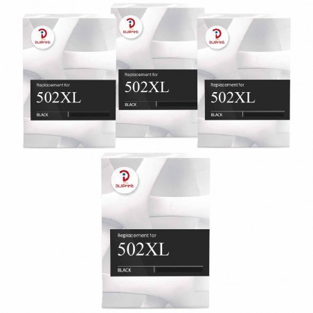 Compatible EPSON 502XL Jumelle Multipack 4 cartouches C13T02W14010 noires