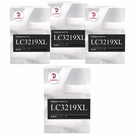 Compatible Brother LC3219XL Multipack 4 Cartouches Noires