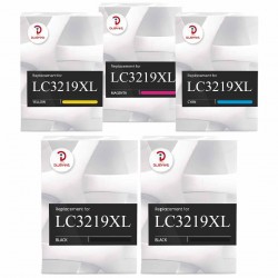 Compatible Brother LC3219XL Multipack 5 Cartouches Noir, Jaune, Cyan, Magenta