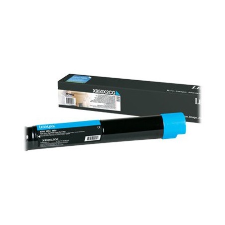 Lexmark X950DE/X952DE - à rendement élevé - cyan - original - toner